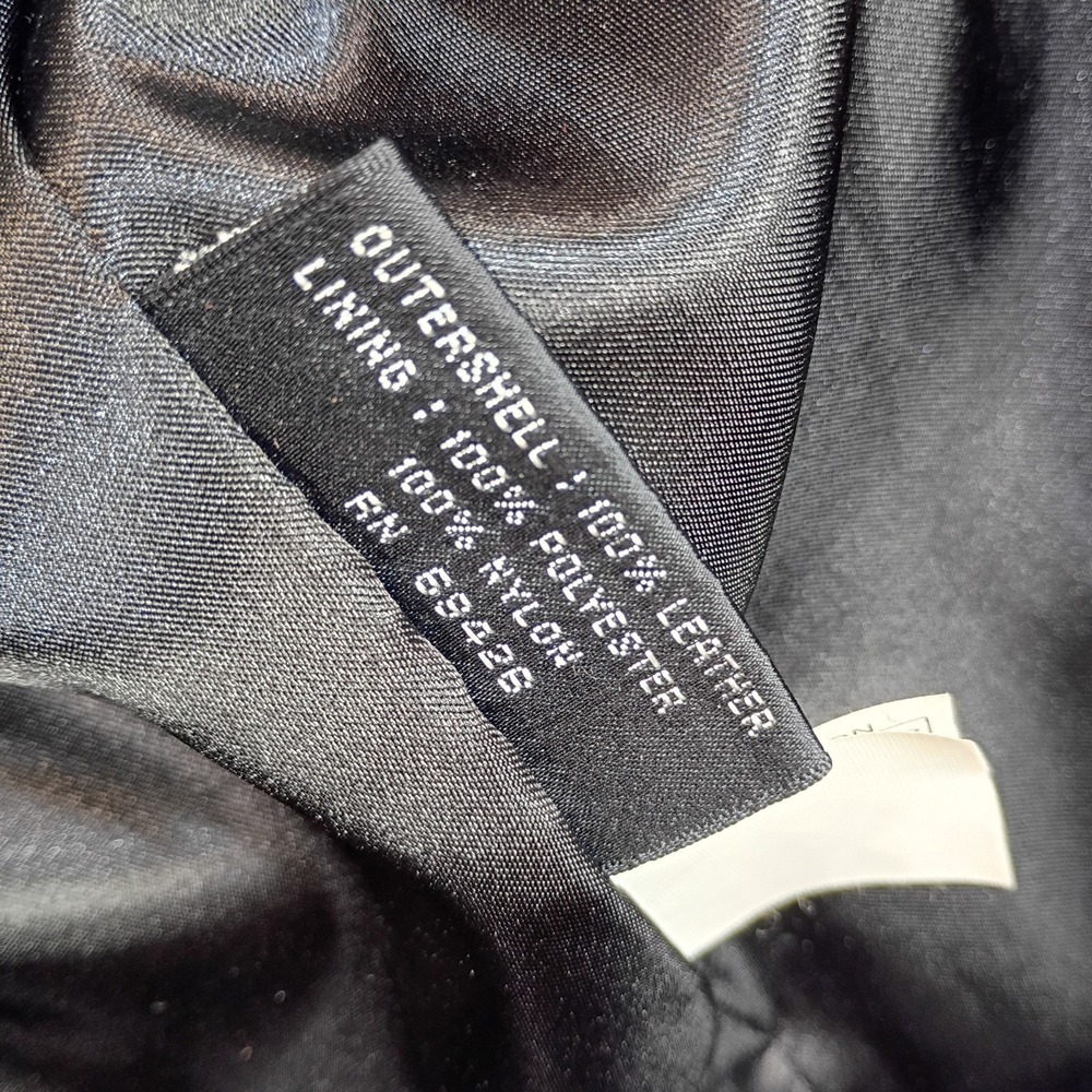Vintage 90s Wilsons Leather Mens L Black Leather Jacket Oversized Bomber Grunge - Picture 11 of 16